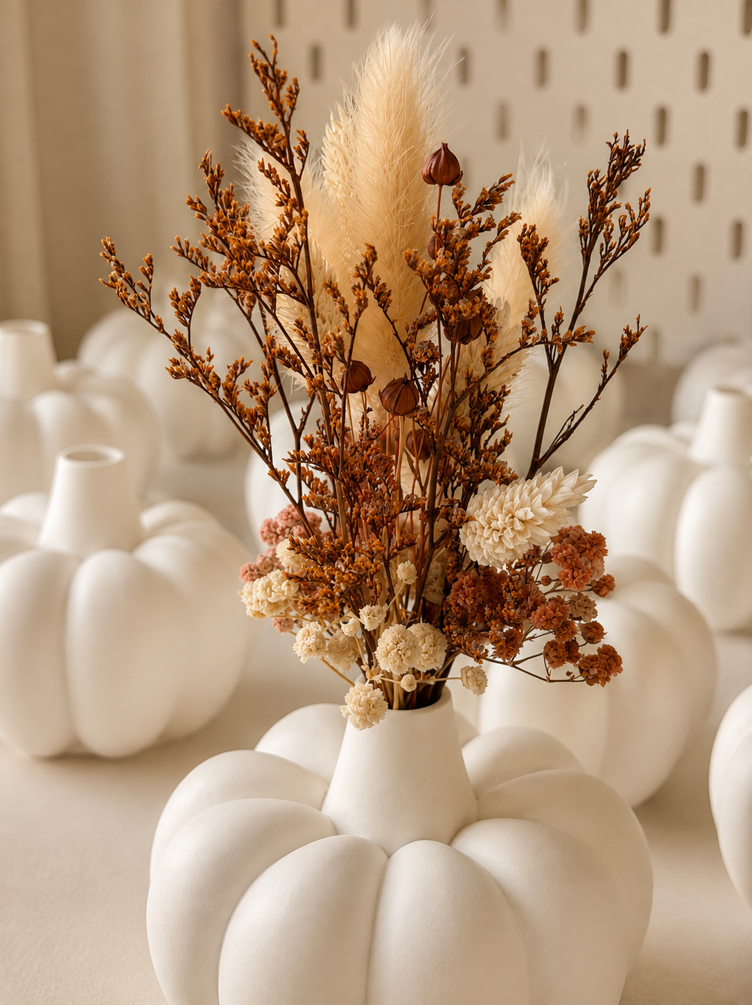 Kürbis Vase – mit oder ohne Trockenblumen
