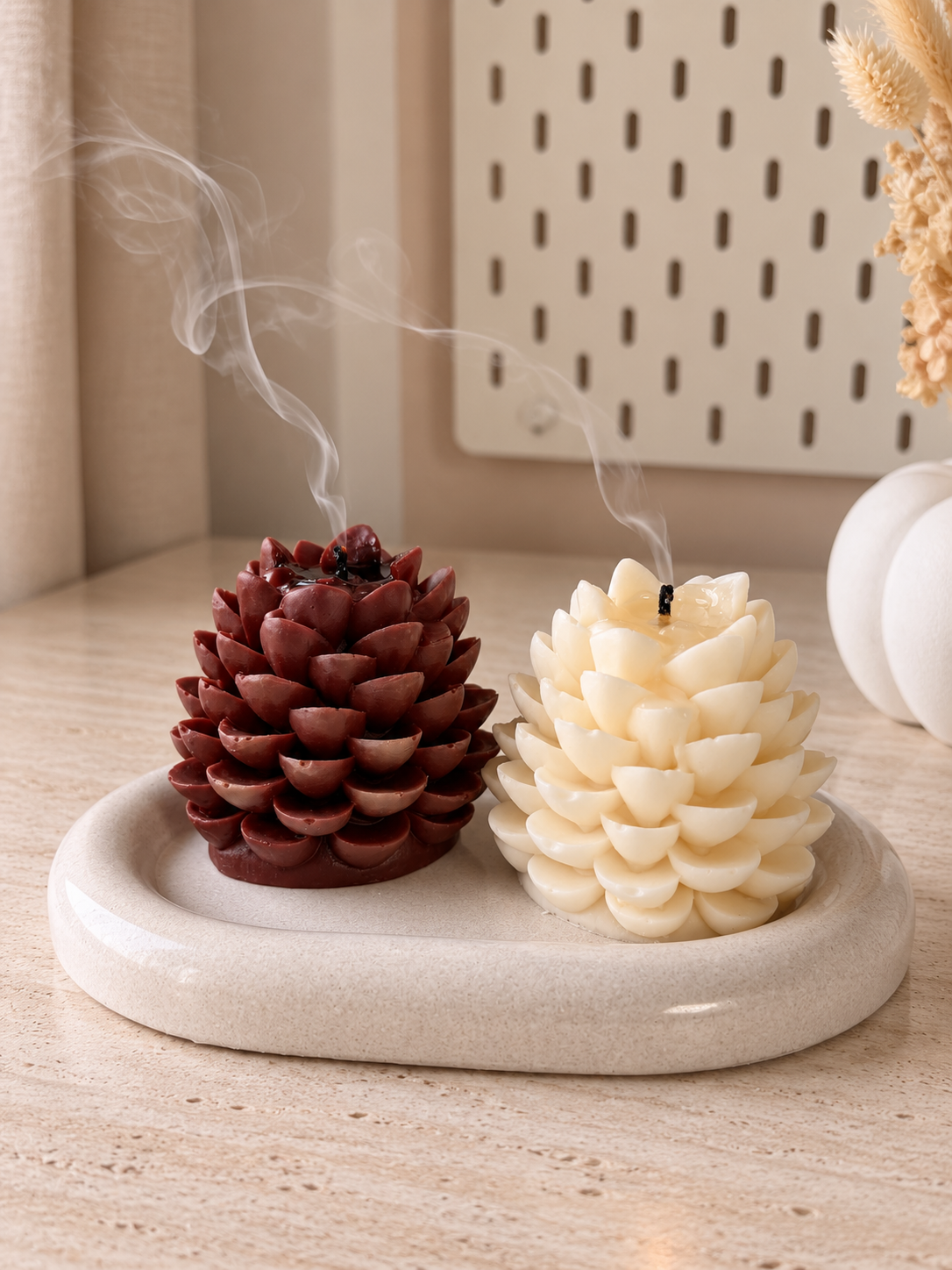 Tannenzapfen Kerze – Herbst & Winter